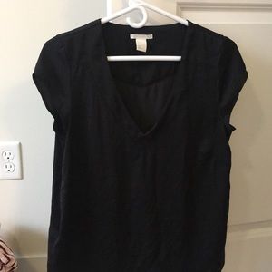 H and M silk v neck shirt